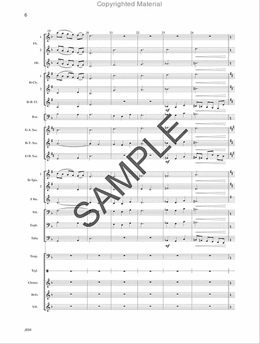 A Song of Hope - Score Concert Band scores gallery preview page 7