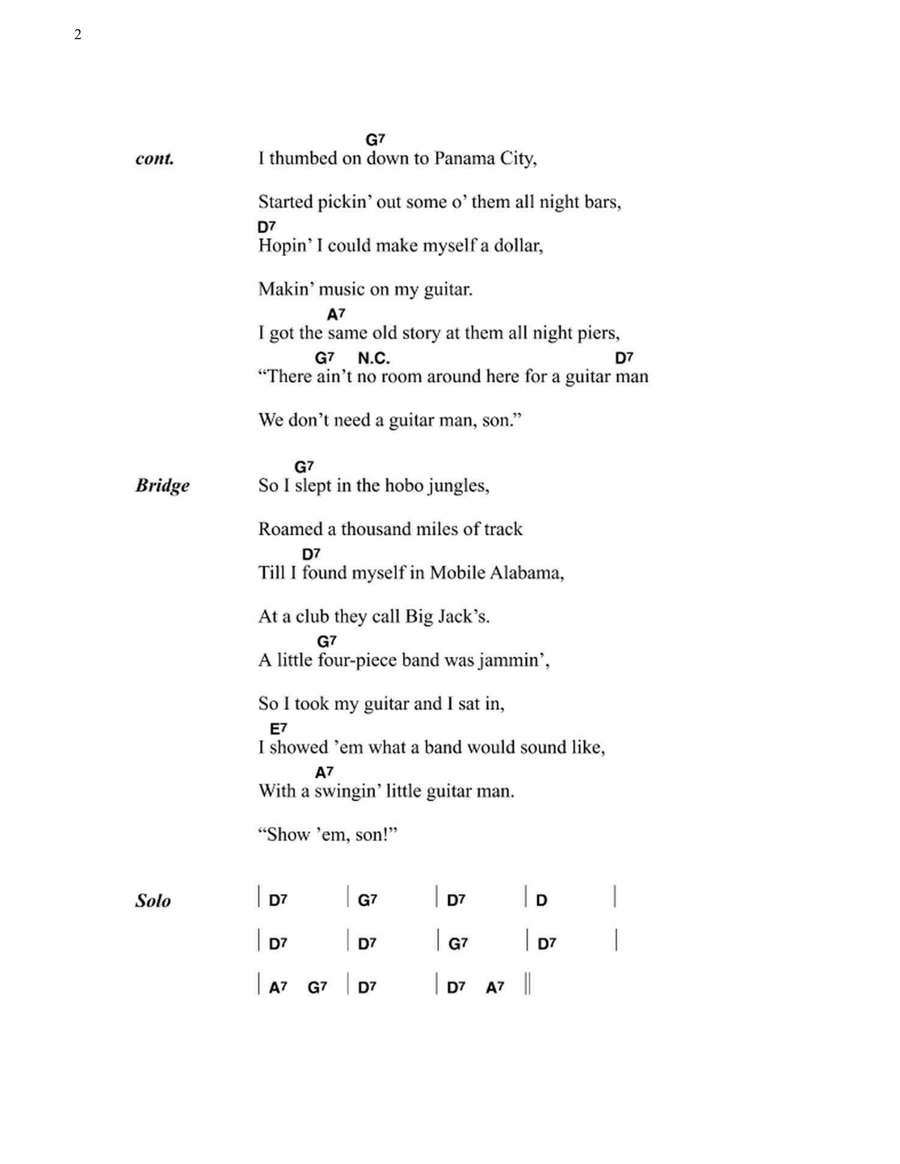 Guitar Man Easy Guitar scores gallery preview page 2