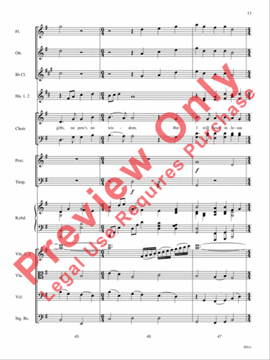 How Deep the Father's Love for Us Choir scores gallery preview page 14