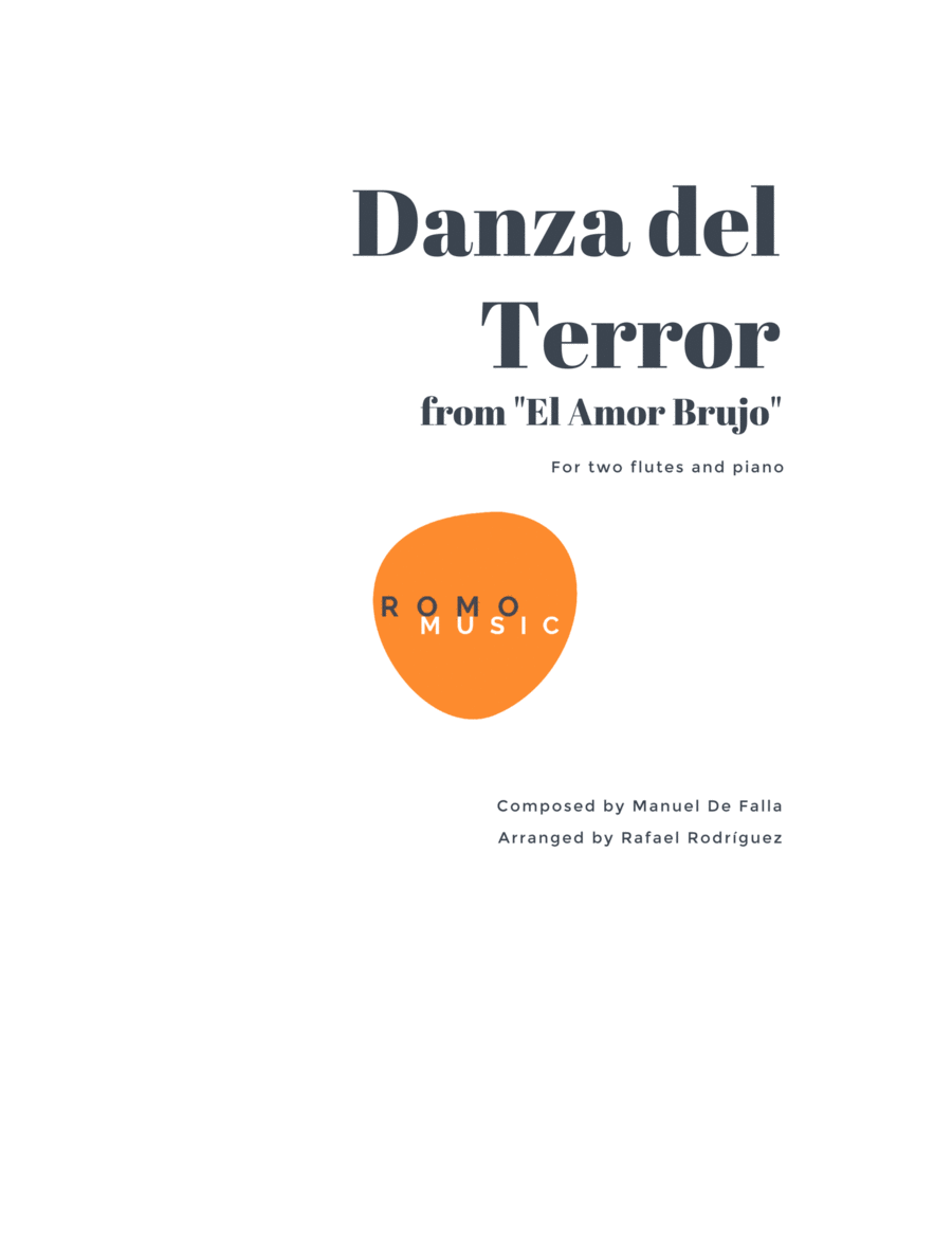 Danza del Terror - El Amor Brujo for two flutes and piano image number null