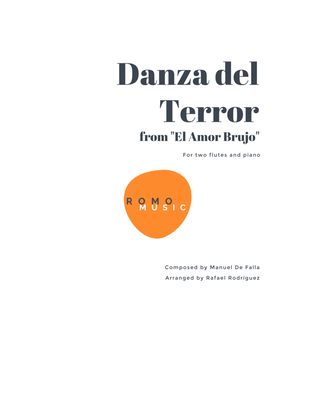 Danza del Terror - El Amor Brujo for two flutes and piano
