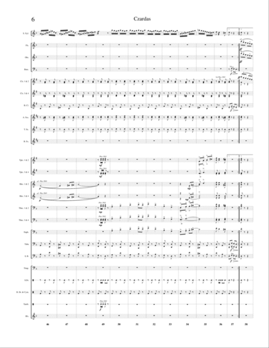 Czardas for Solo Xylophone and Band Concert Band scores gallery preview page 5