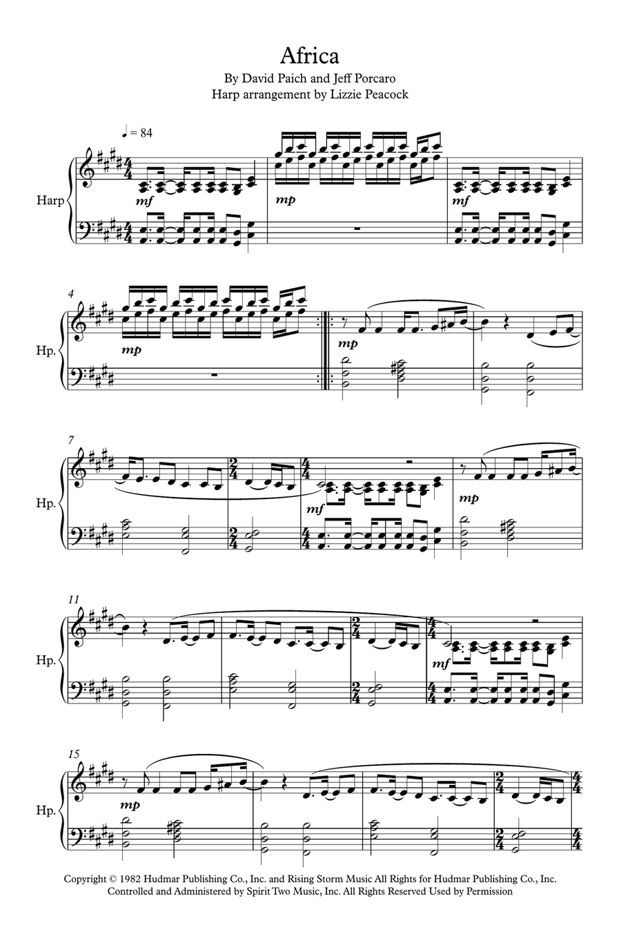 Africa Harp scores gallery preview page 1