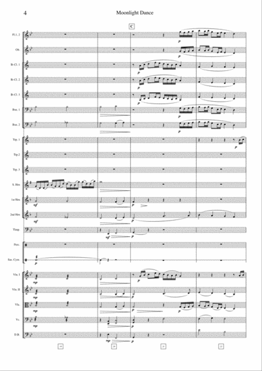Moonlight Dance - Symphonic Version (Full Score + Parts) Full Orchestra scores gallery preview page 4