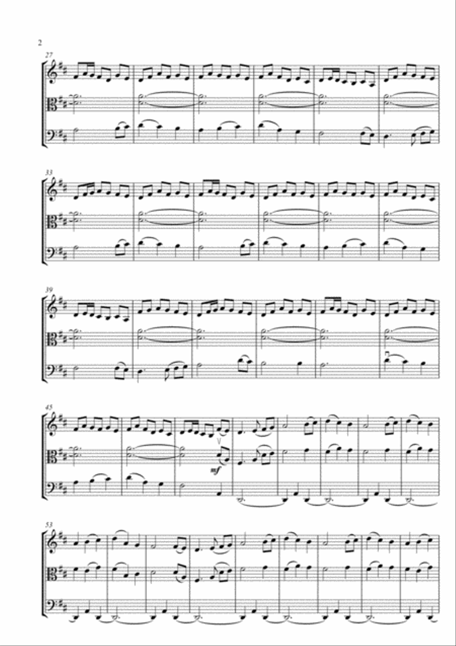 The First Noel for violin, viola & cello String Trio scores gallery preview page 4