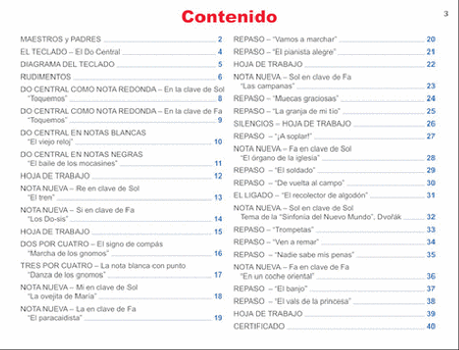 John Thompson's Curso Fácil Para Piano Piano Method scores gallery preview page 3