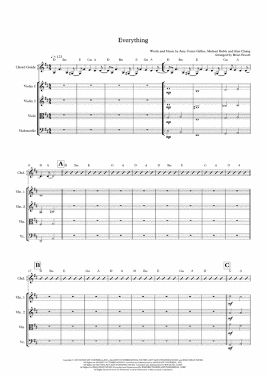 Everything Everything String Trio scores gallery preview page 1