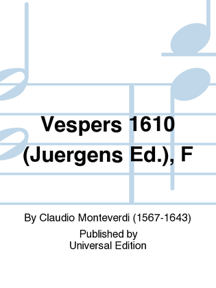 Vespers 1610 (Juergens Ed.), F