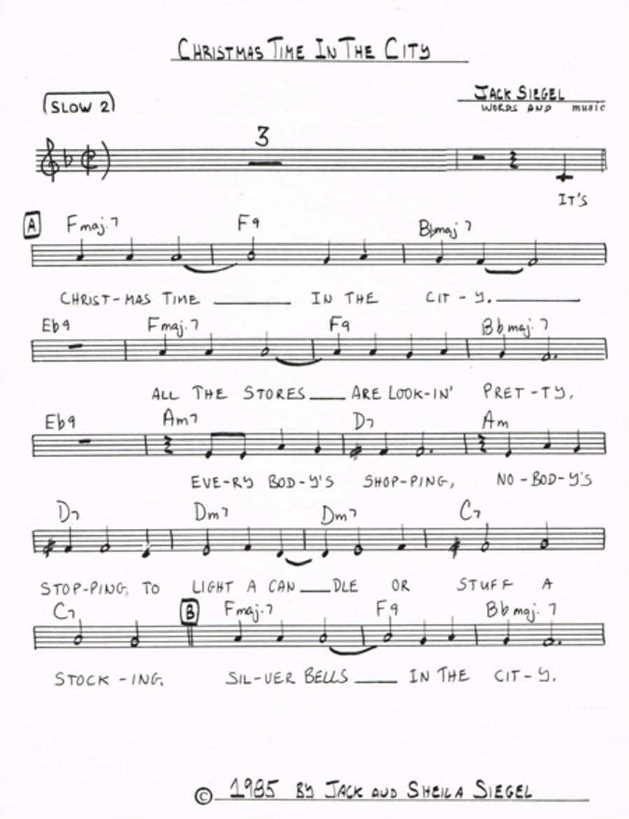 Christmas Time In The City Unison Choir scores gallery preview page 1