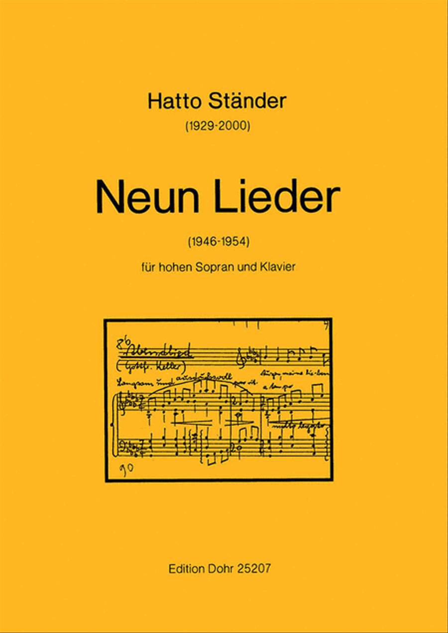 Neun Lieder für hohen Sopran und Klavier (1946-1954) Soprano Voice scores gallery preview page 1