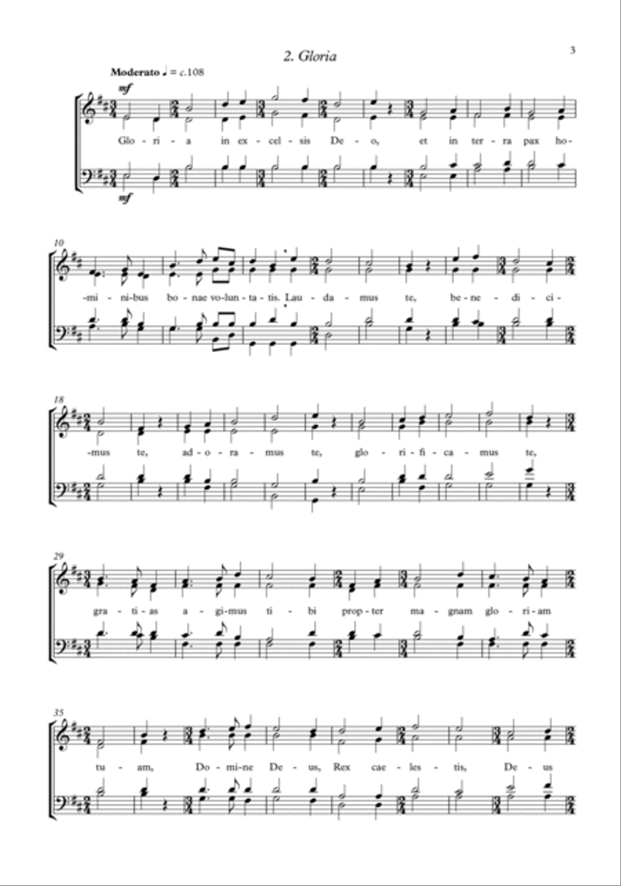 Missa Sanctae Annae and Hoc Corpus 4-Part scores gallery preview page 3