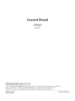 Book cover for Adagio, opus 44c