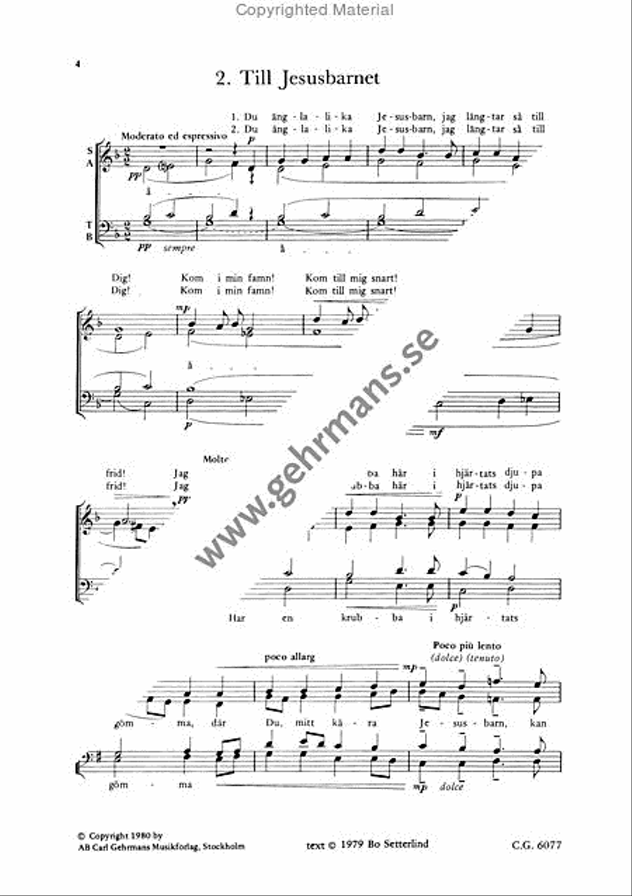 Tre lovsanger Tre lovsanger 4-Part scores gallery preview page 3