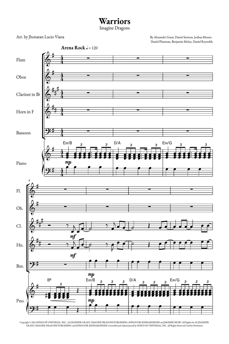 Warriors Small Ensemble scores gallery preview page 1