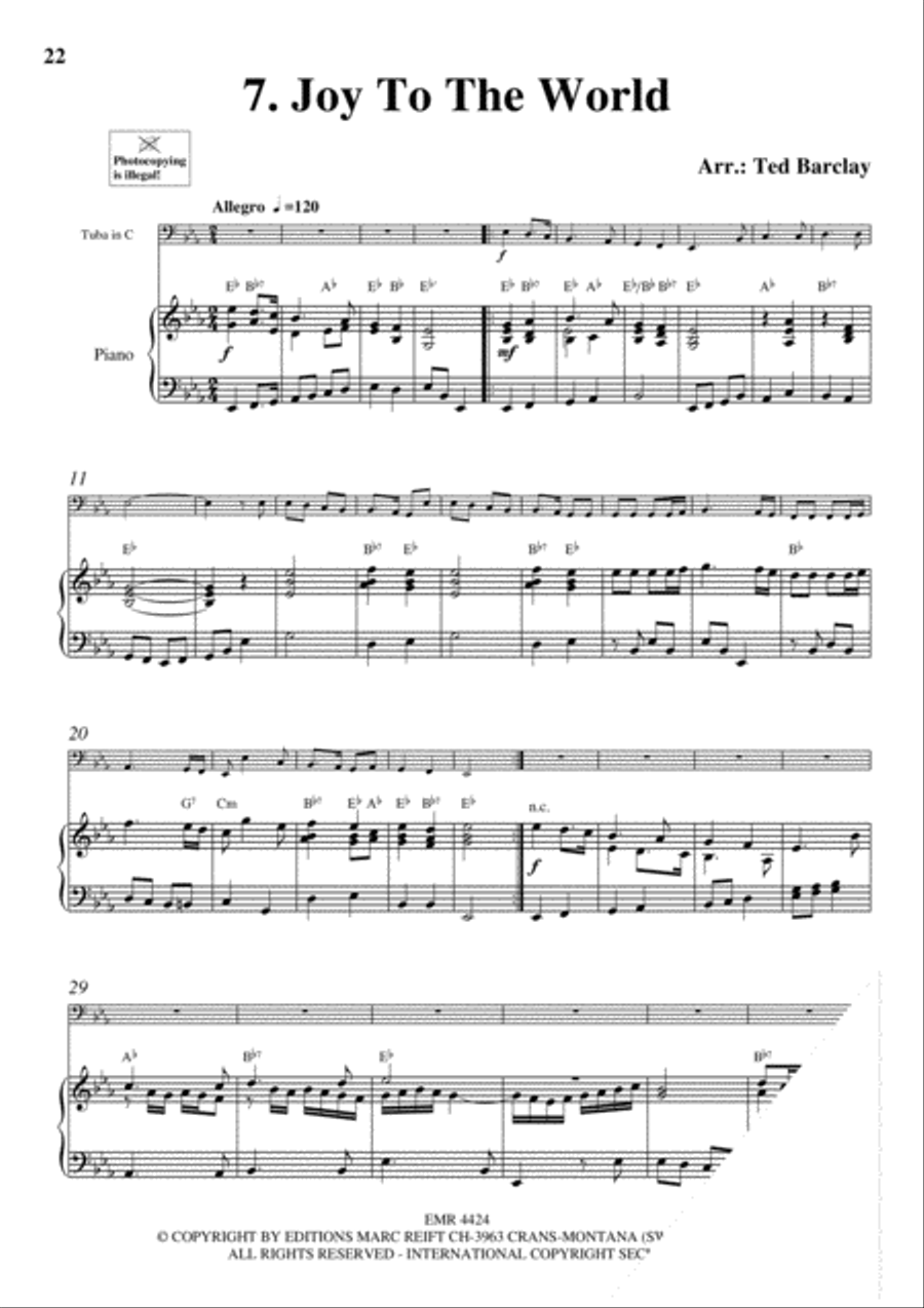 10 Easy Christmas Solos Tuba scores gallery preview page 9