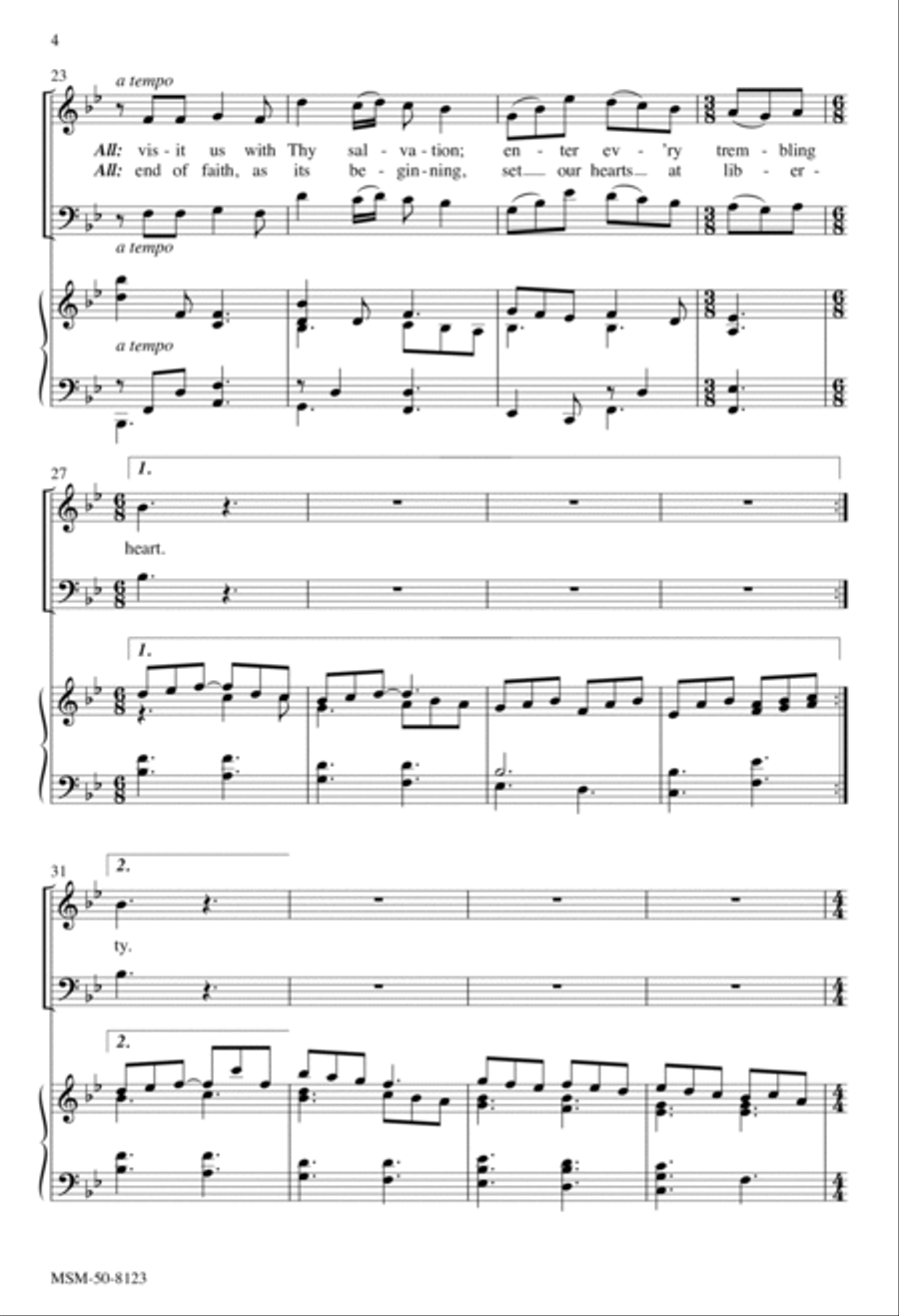 Love Divine, All Loves Excelling 4-Part scores gallery preview page 4