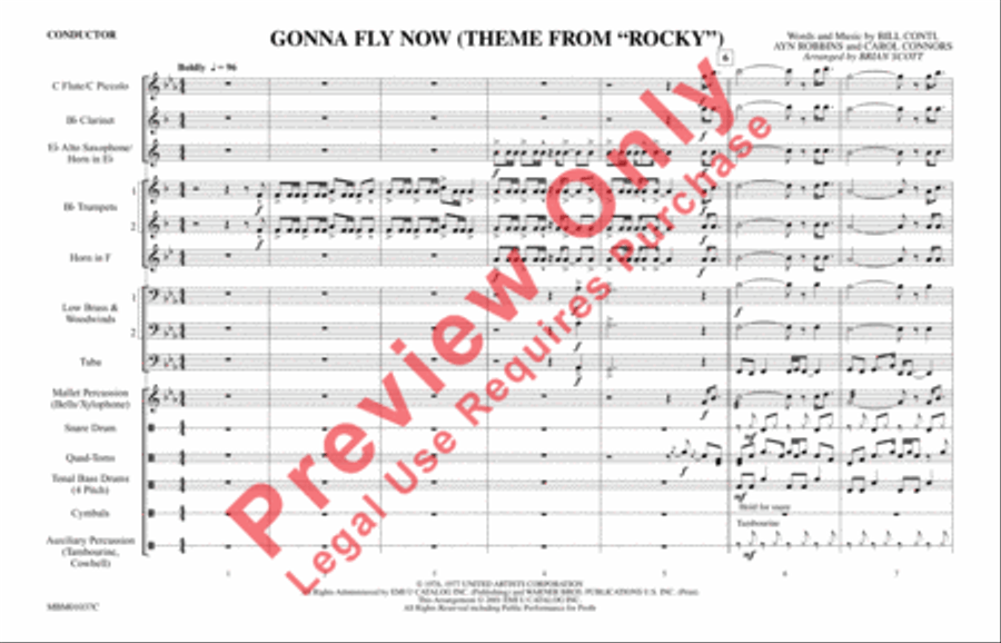 Gonna Fly Now (Theme from Rocky) Marching Band scores gallery preview page 2