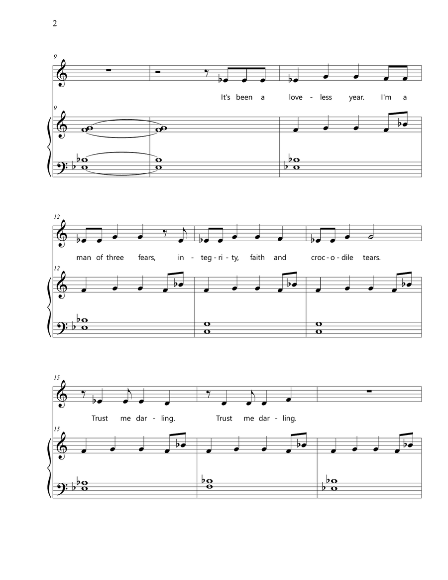 Bad Liar Piano, Vocal scores gallery preview page 3