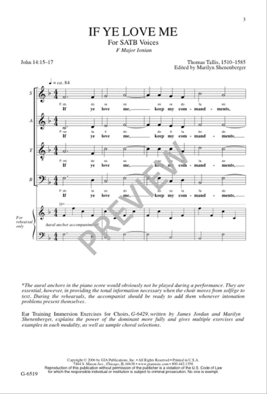 If Ye Love Me 4-Part scores gallery preview page 3