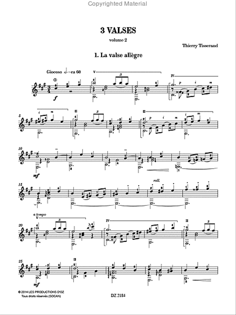 3 valses, vol. 2 Classical Guitar scores gallery preview page 2