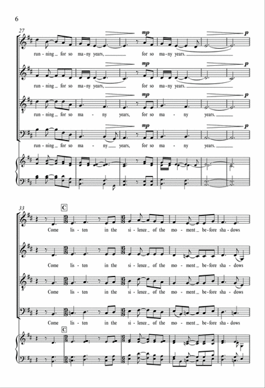 When the Earth Stands Still 4-Part scores gallery preview page 6