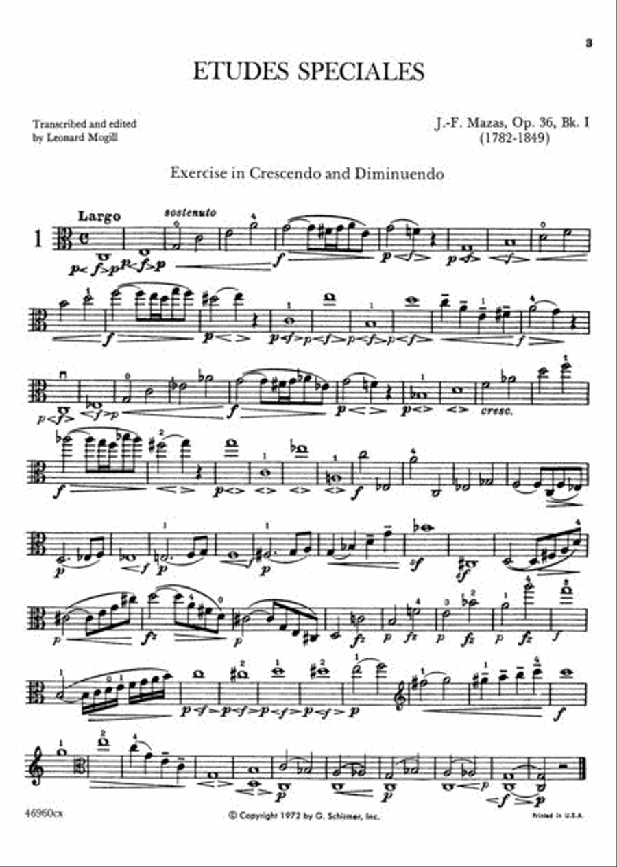 Etudes Speciales, Op. 36 – Book 1 Viola scores gallery preview page 2