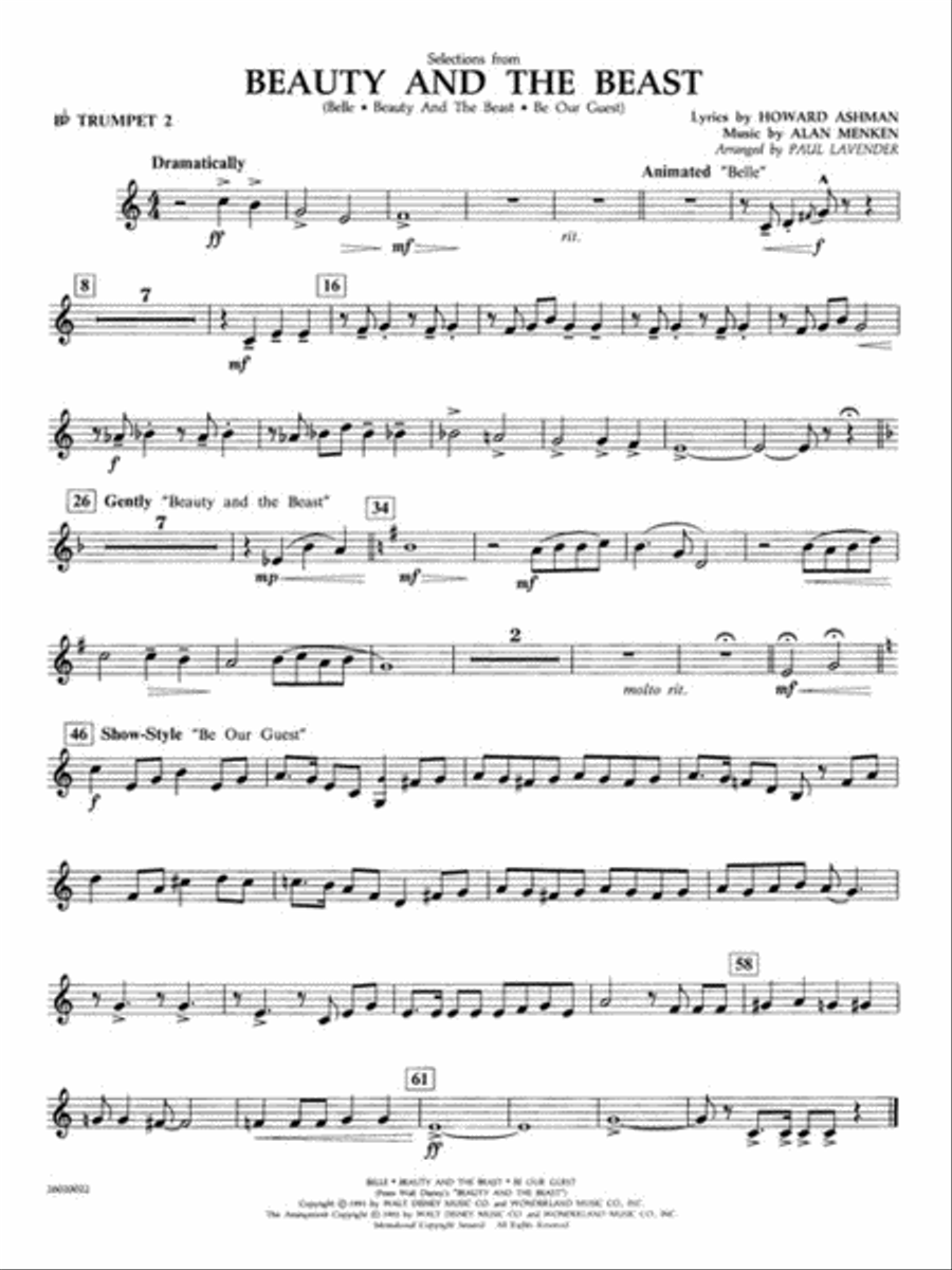 Selections from Beauty and the Beast Concert Band scores gallery preview page 6