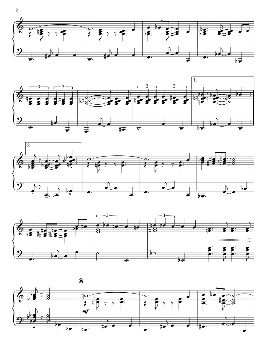 Meditation (Meditacao) Piano Solo scores gallery preview page 2