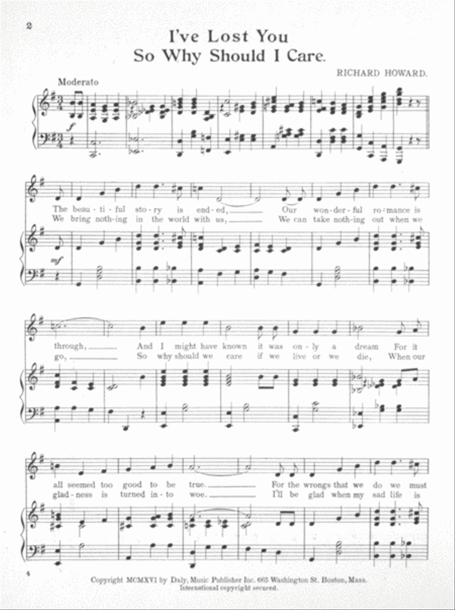 I've Lost You (So Why Should I Care) TTBB scores gallery preview page 2