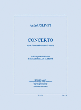 Concerto Pour Flute Et Orchestre Reduction Pour Deux Flutes De R. Muller-dombo
