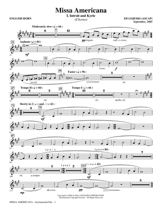 Missa Americana - English Horn