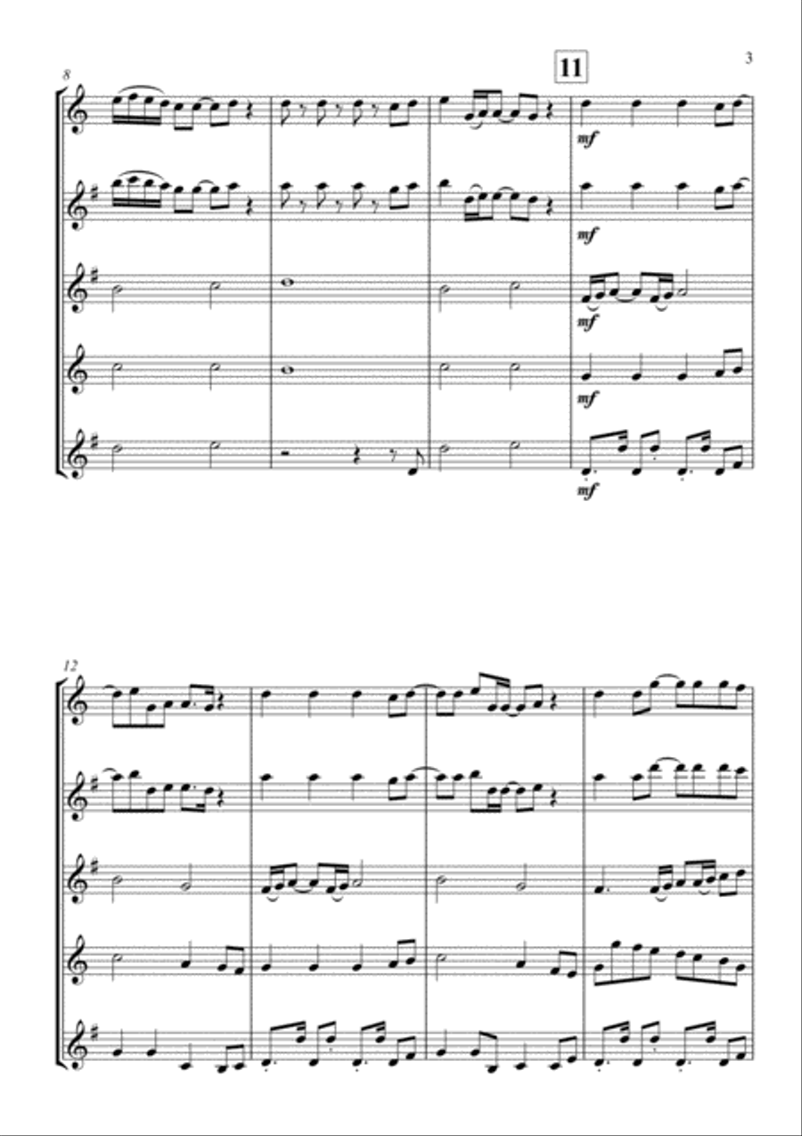 Rainbow Saxophone Quartet scores gallery preview page 3