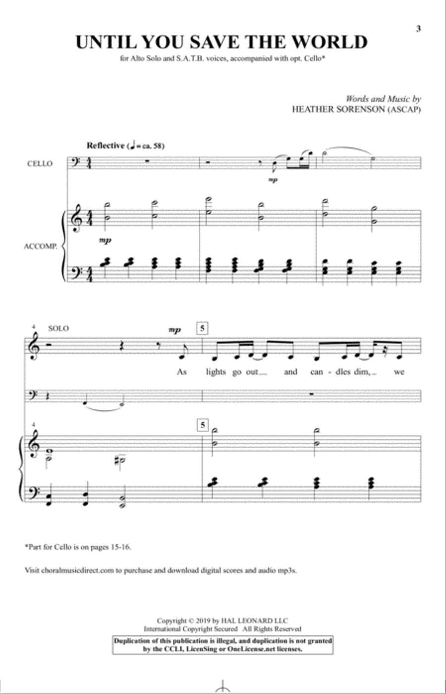 Until You Save The World 4-Part scores gallery preview page 1