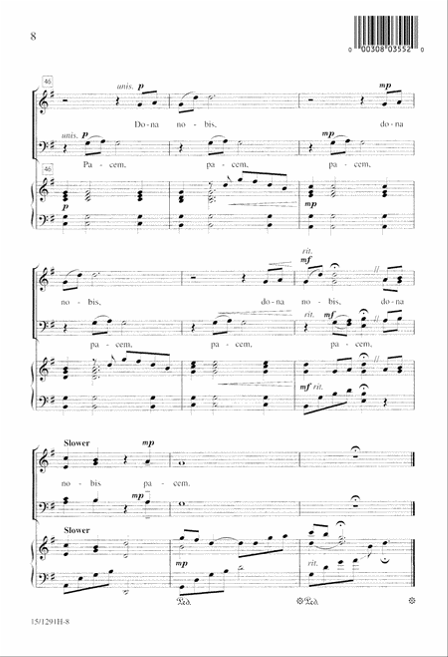 Dona Nobis Pacem 4-Part scores gallery preview page 8