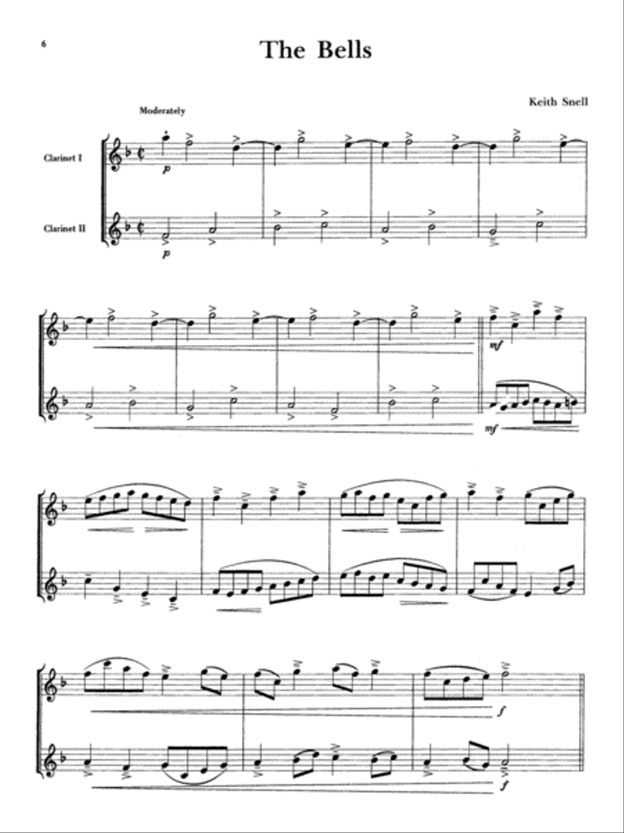 Belwin Master Duets (Clarinet), Volume 1 Clarinet Duet scores gallery preview page 4