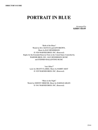 Book cover for Portrait in Blue: Score