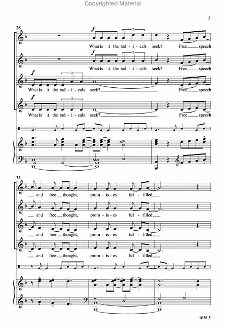 A Universal Dream - SSAA Octavo SSAA scores gallery preview page 4