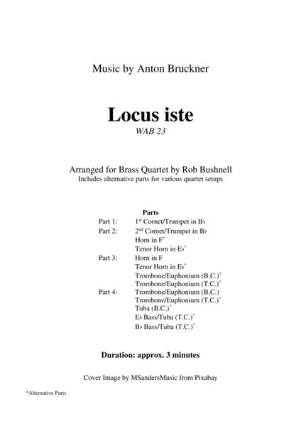 Locus iste (Bruckner) - Brass Quartet image number null