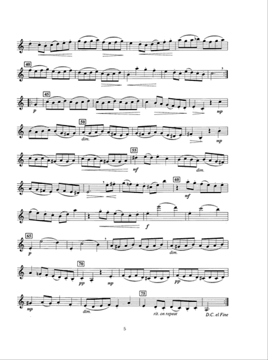 Solo Pieces for the Intermediate Clarinetist Clarinet scores gallery preview page 11