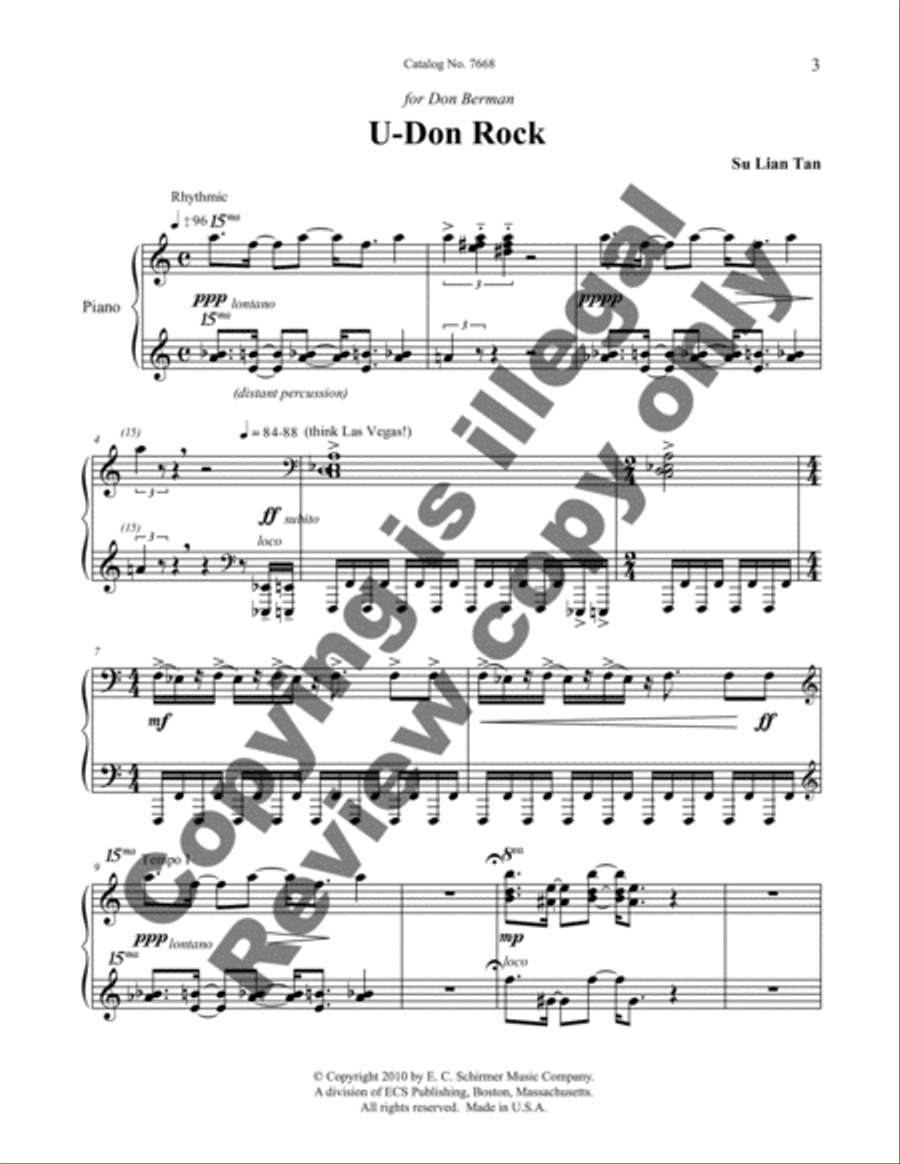 U-Don Rock U-Don Rock Piano Solo scores gallery preview page 8