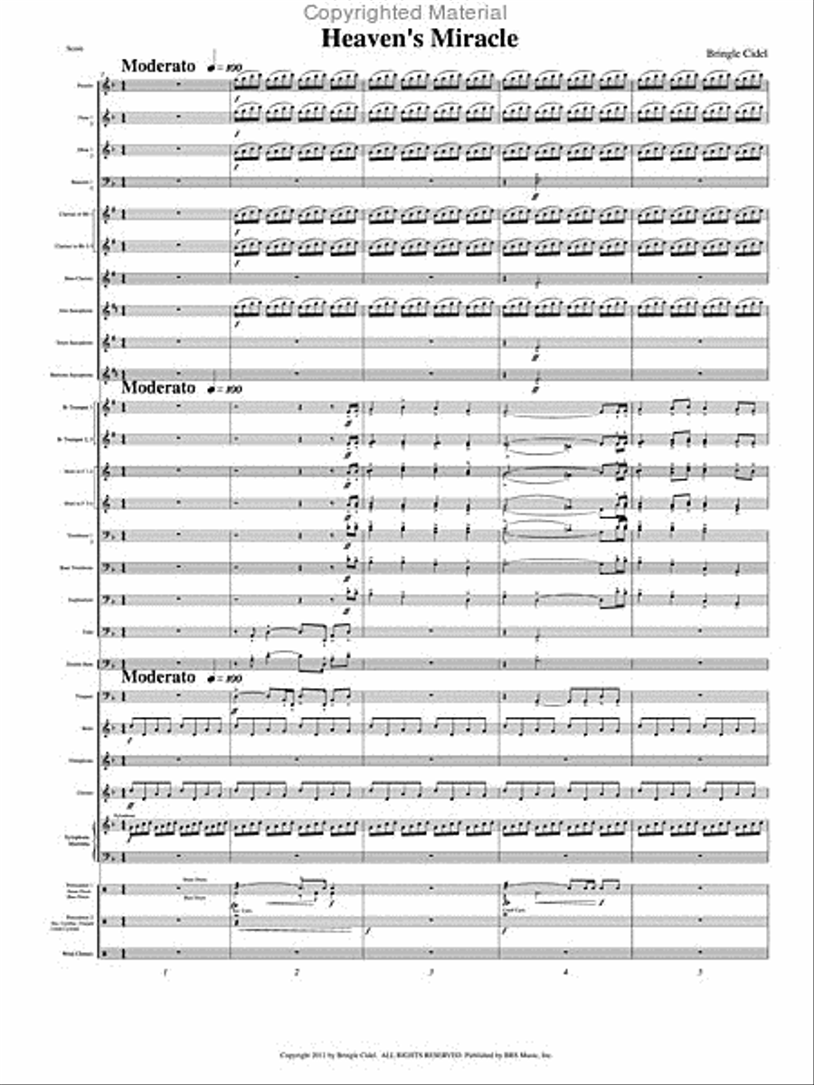 Heaven's Miracle Heaven's Miracle Concert Band scores gallery preview page 2