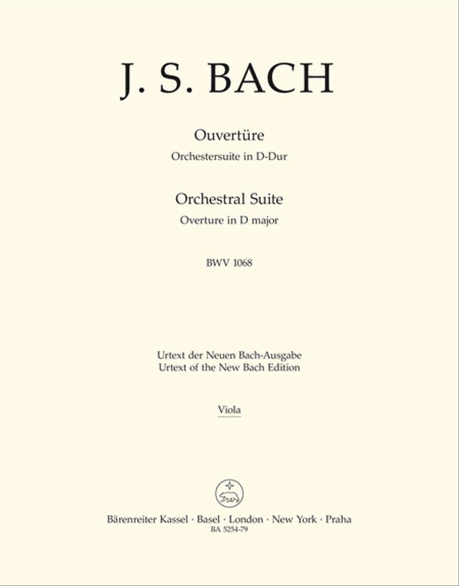 Ouverture (Orchestersuite) D major BWV 1068 Orchestra scores gallery preview page 1