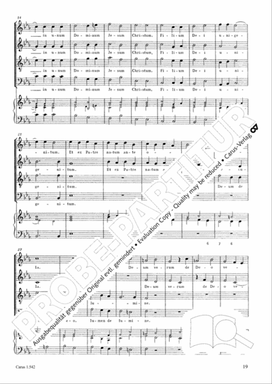 Messa a quattro voci da cappella 4-Part scores gallery preview page 20