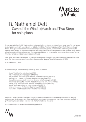 R. Nathaniel Dett - Cave of the Winds for solo piano