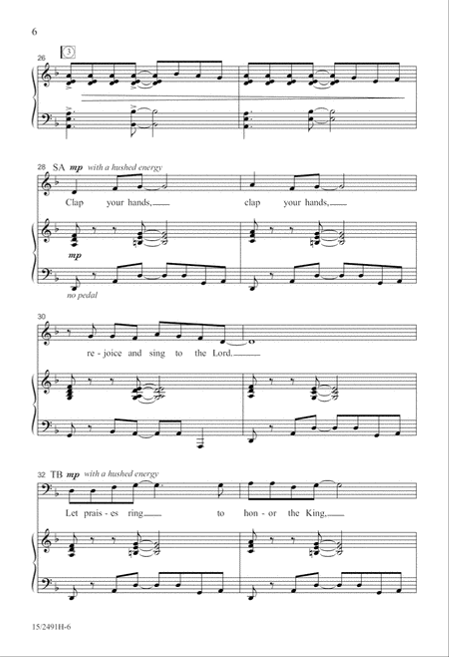 O Clap Your Hands O Clap Your Hands 4-Part scores gallery preview page 7