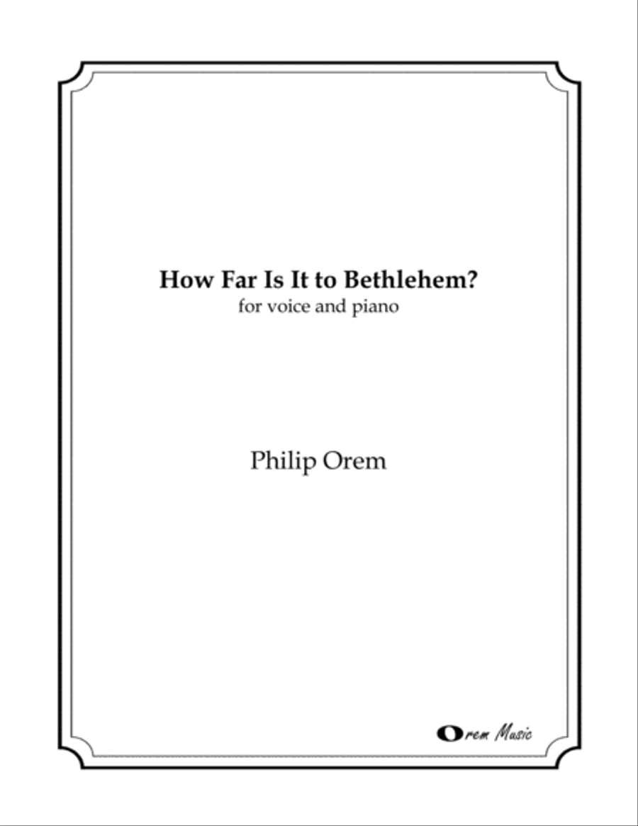 How Far Is It to Bethlehem? - solo version Voice scores gallery preview page 1