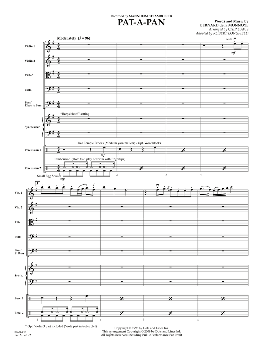 Pat-A-Pan - Full Score Pat-A-Pan - Full Score Orchestra scores gallery preview page 2