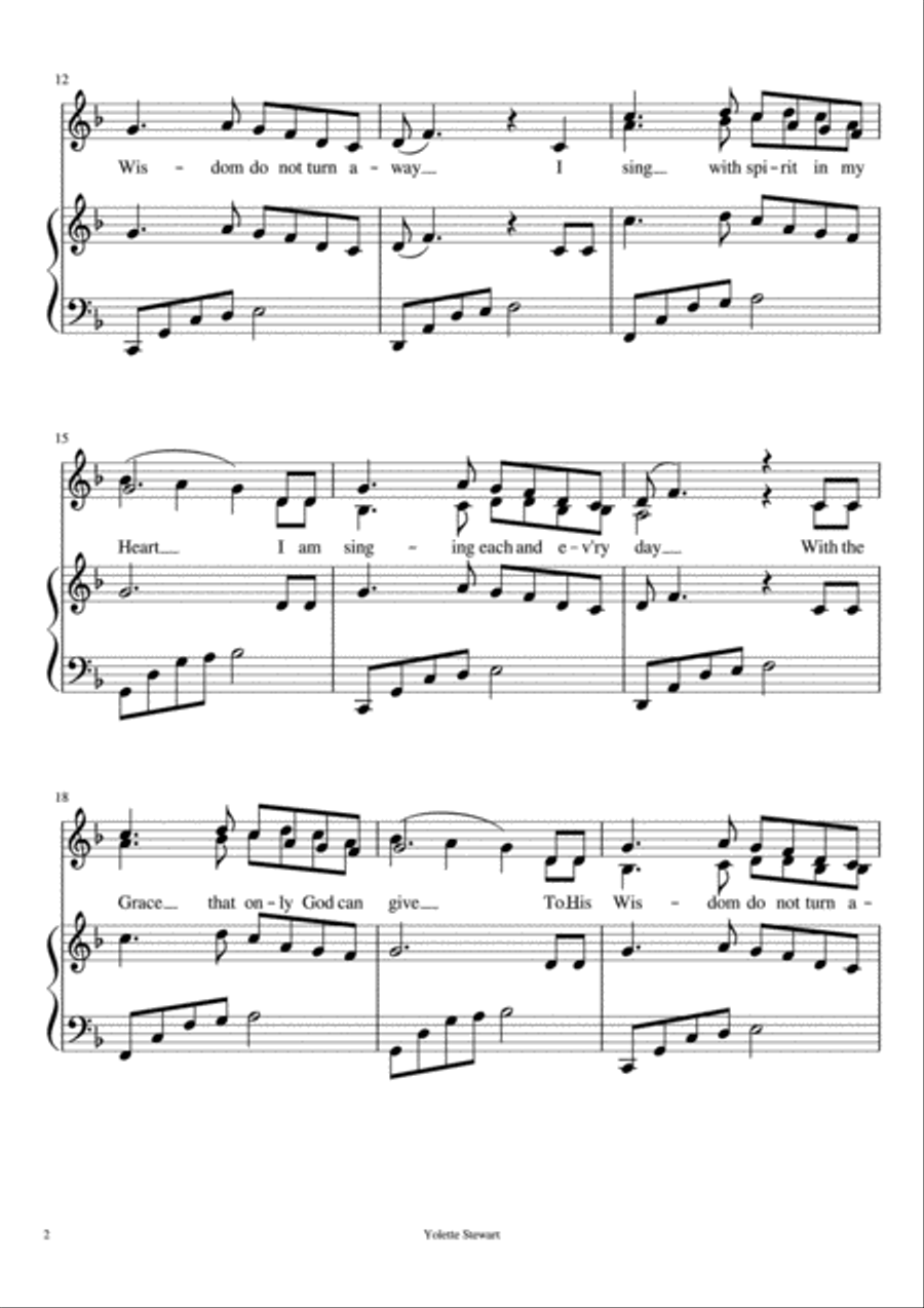 Sing with Spirit in my Heart SA scores gallery preview page 2