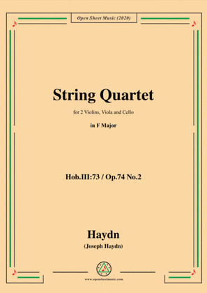 Haydn-String Quartet in F Major,Hob.III 73,Op.74 No.2