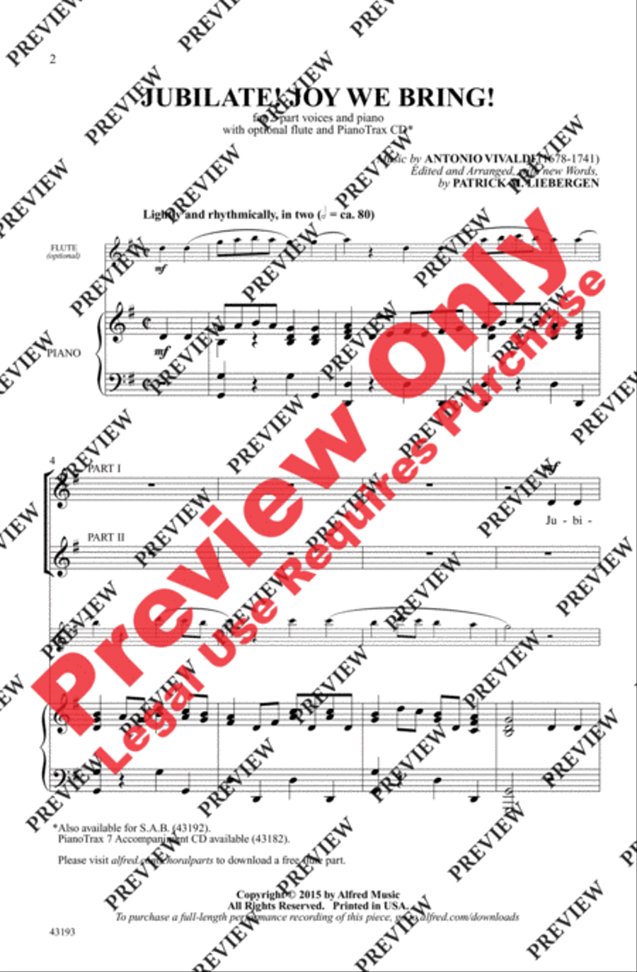 Jubilate! Joy We Bring! 2-Part scores gallery preview page 2